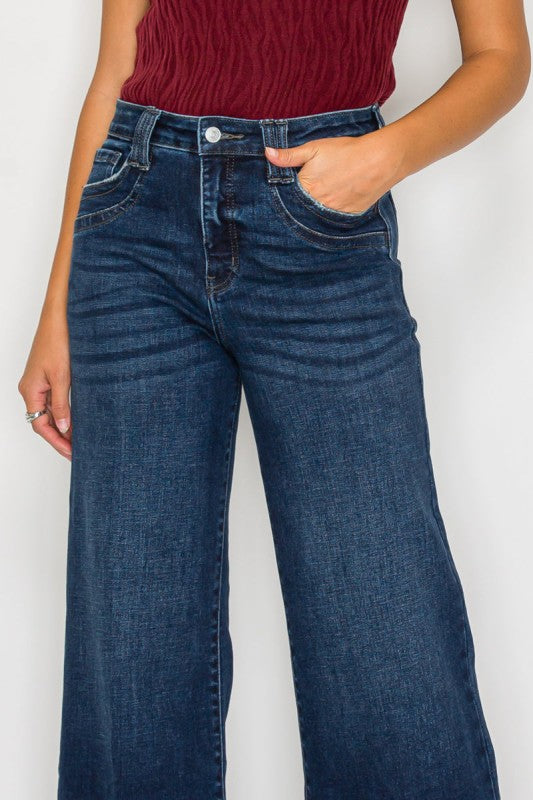 AT2099WDDT - TUMMY CONTORL HIGH RISE A-WIDE LEG FI - Sleekdenim.com