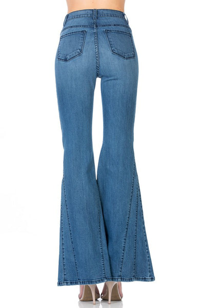 flare jean bell bottom wide leg denim pants