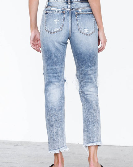 HIGH RISE STRAIGHT JEANS - Sleekdenim.com