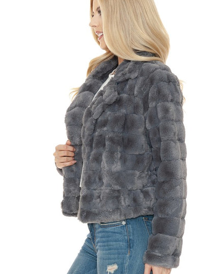 Women Faux Fur Jacket - Sleekdenim.com