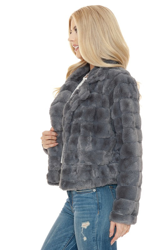 Women Faux Fur Jacket - Sleekdenim.com
