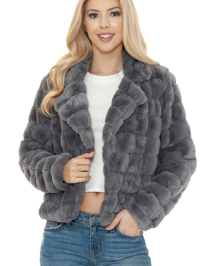 Women Faux Fur Jacket - Sleekdenim.com