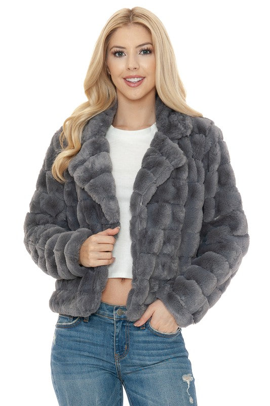 Women Faux Fur Jacket - Sleekdenim.com