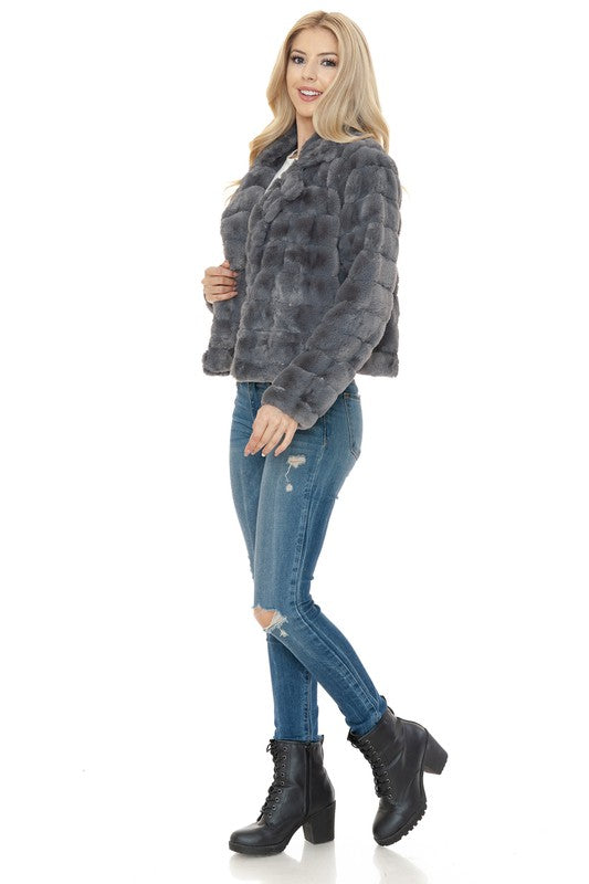 Women Faux Fur Jacket - Sleekdenim.com