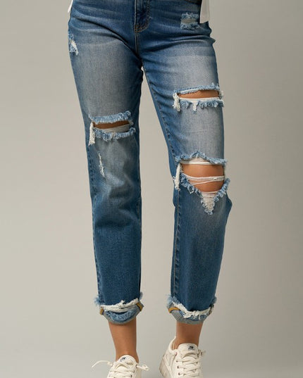MID-RISE BOYFRIEND JEANS - Sleekdenim.com