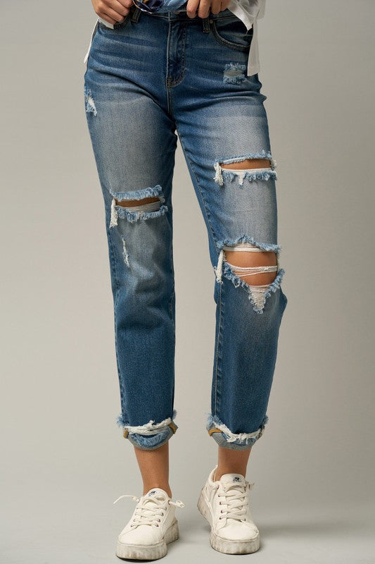 MID-RISE BOYFRIEND JEANS - Sleekdenim.com