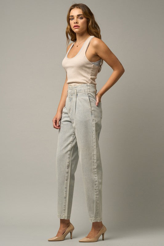 super high waist balloon jeans