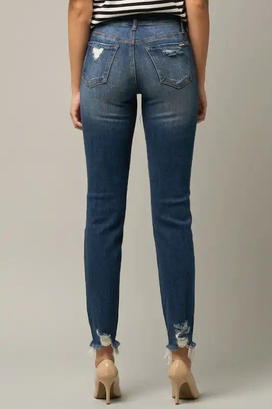 Insane Gene Distressed Slim Girlfriend Jeans - Sleekdenim.com