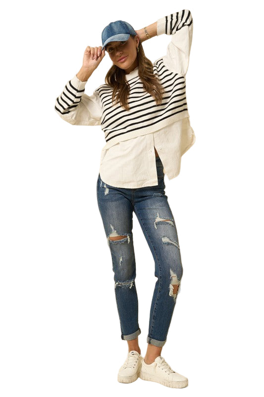 Destroyed Boyfriend Jeans - Sleekdenim.com