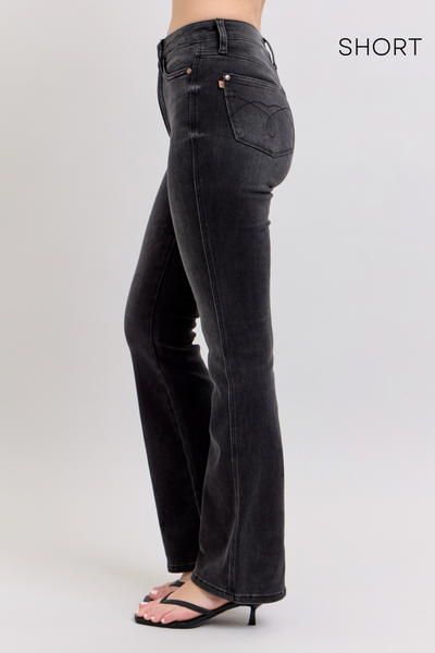 Judy Blue High Waist Tummy Control Black Bootcut Denim Jeans 88787 – Sleekdenim.com.