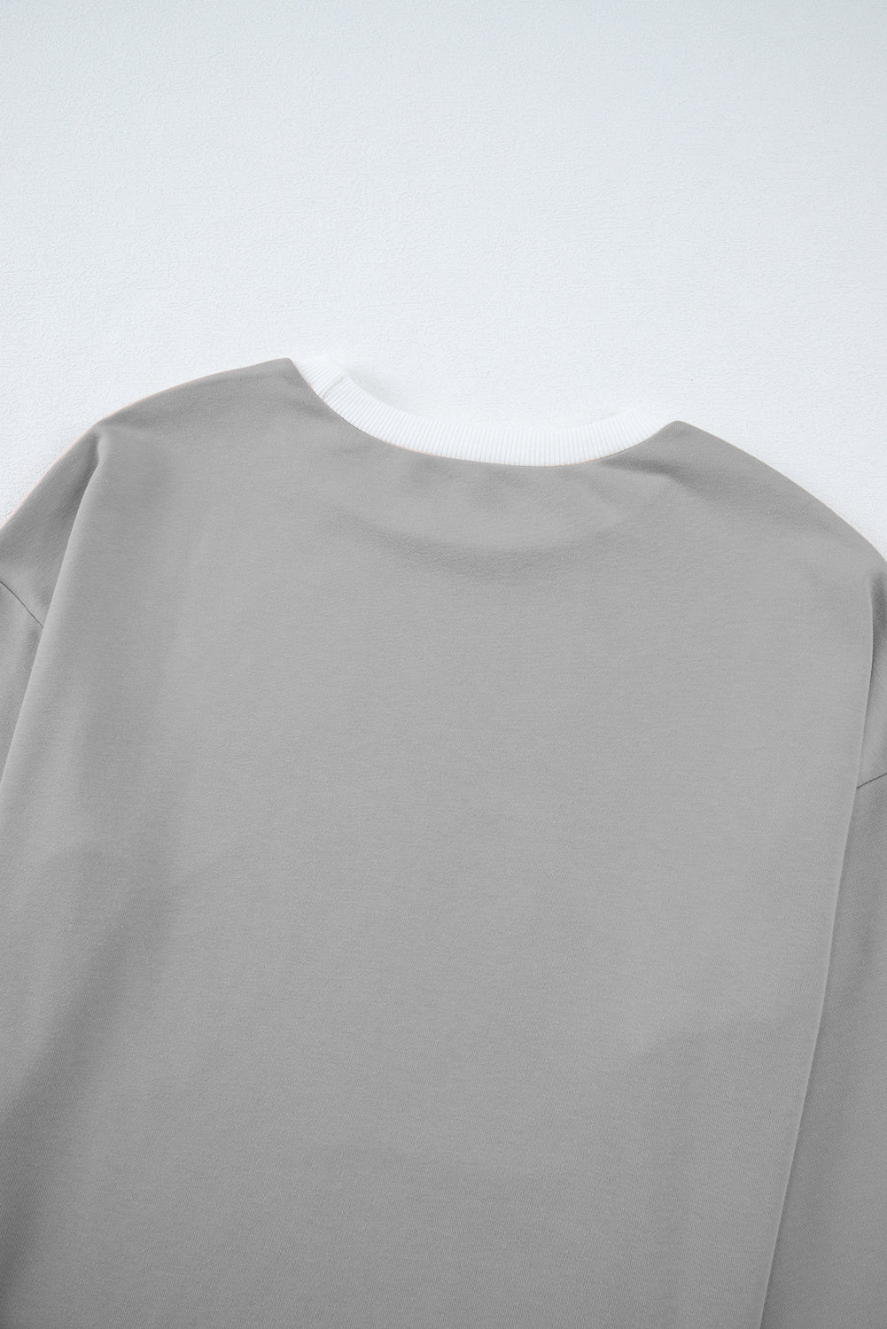 Chestnut Varsity Stripe Patchwork Puff Sleeve Pullover Drawstring Wide Leg Pant Set