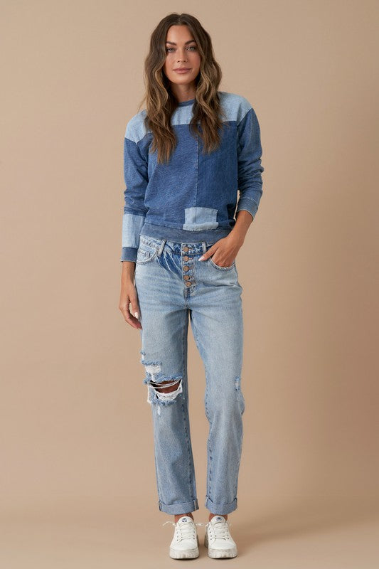 Rolled Up Boyfriend Jeans - Sleekdenim.com