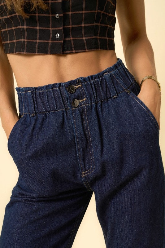 Super High Rise Roll Up Slouch Jeans - Sleekdenim.com