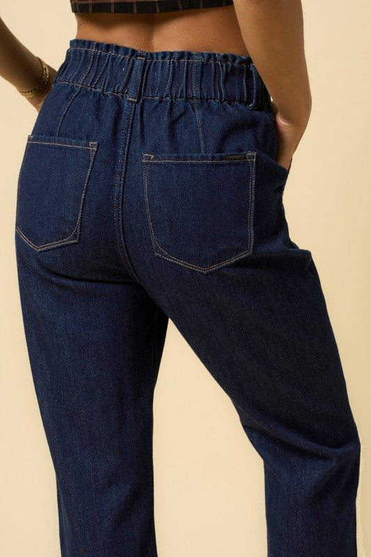 Super High Rise Roll Up Slouch Jeans - Sleekdenim.com
