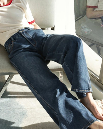 AT2068PZM - RELAXED HIGH RISE PALAZZO JEANS - Sleekdenim.com