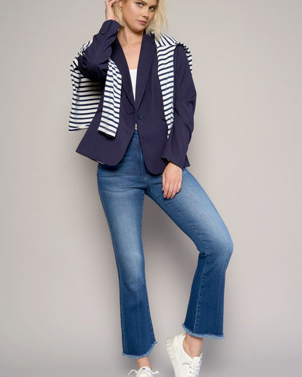 HIGH RISE CROP BOOT JEANS - Sleekdenim.com