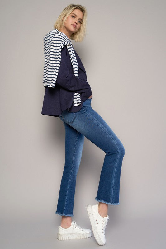 HIGH RISE CROP BOOT JEANS - Sleekdenim.com