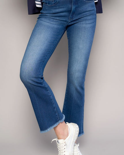 HIGH RISE CROP BOOT JEANS - Sleekdenim.com