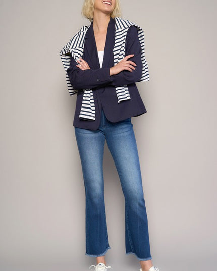 HIGH RISE CROP BOOT JEANS - Sleekdenim.com