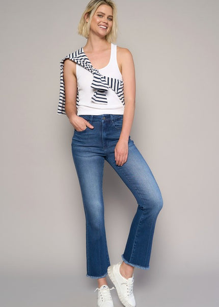 HIGH RISE CROP BOOT JEANS - Sleekdenim.com