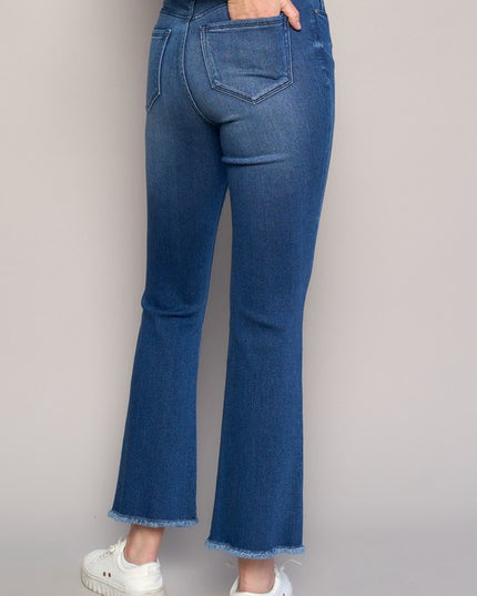 HIGH RISE CROP BOOT JEANS - Sleekdenim.com