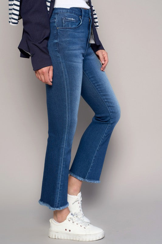 HIGH RISE CROP BOOT JEANS - Sleekdenim.com