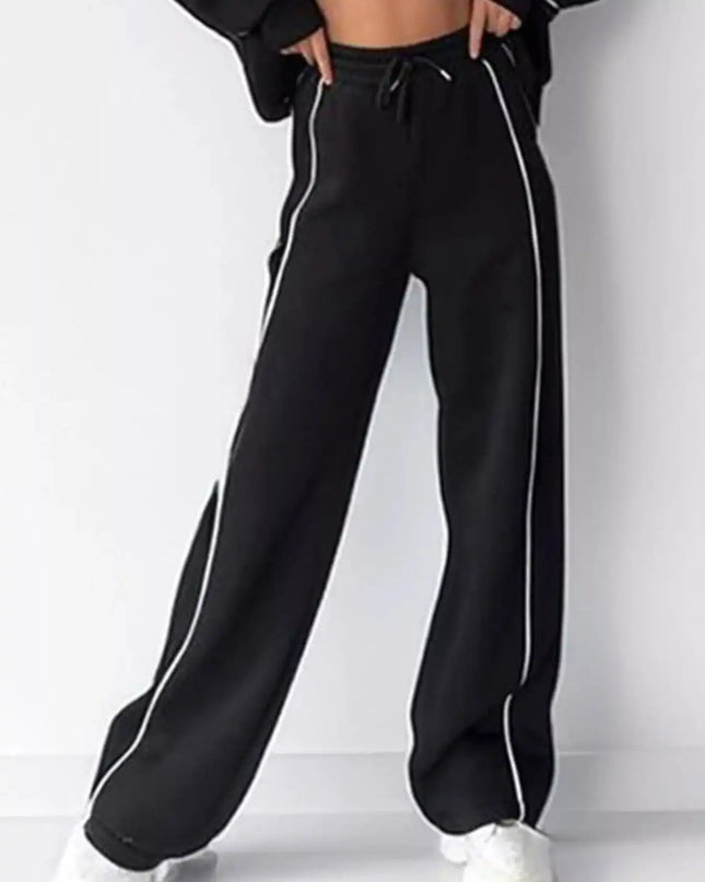 Full Size Zip Up Long Sleeve Top and Pants Set Plus Size - Sleekdenim.com