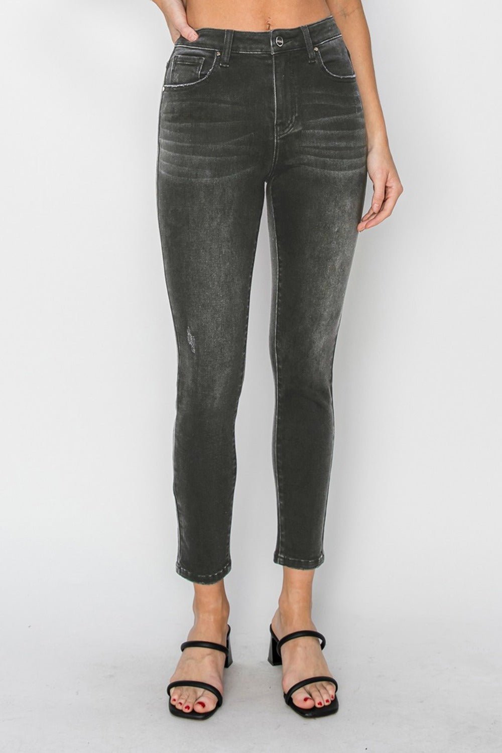 RISEN Full Size High Rise Ankle Skinny Jeans | Sleekdenim.com