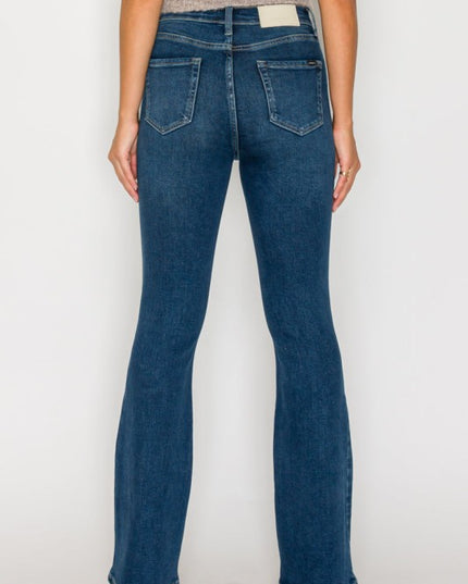 AT20004D - TUMMY CONTROL HIGH RISE BOOTCUT JEANS * - Sleekdenim.com