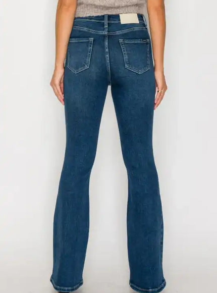 AT20004D - TUMMY CONTROL HIGH RISE BOOTCUT JEANS * - Sleekdenim.com