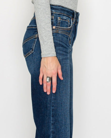 AT1029STD - High Rise Ankle Straight Jeans - Weste - Sleekdenim.com
