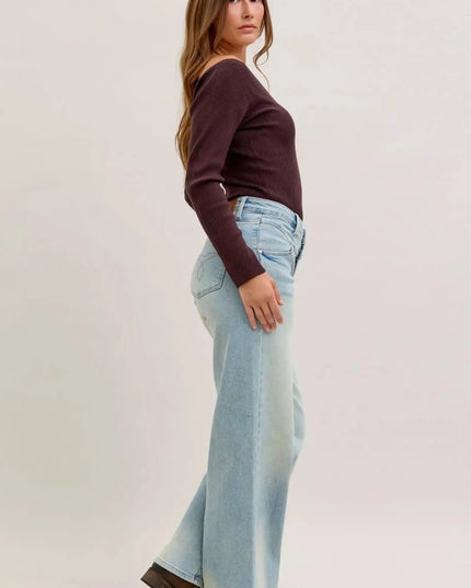 Judy Blue High Waist Column Straight Jeans - Sleekdenim.com