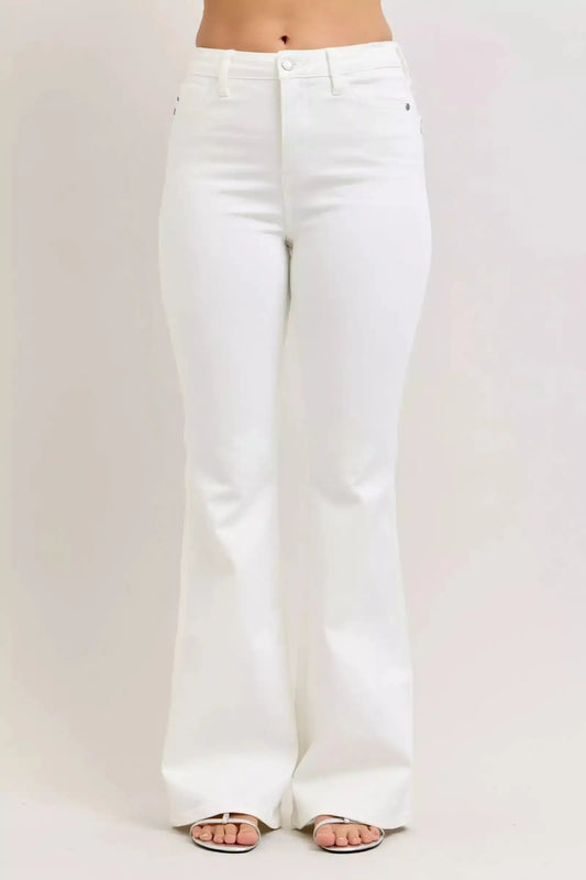 Judy Blue High-Waisted Tummy Control Flare Jeans 881081 - Sleekdenim.com