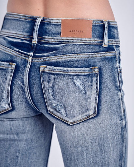 AT3000M Mid Rise Stretch Ankle Cigarette Jeans - Sleekdenim.com