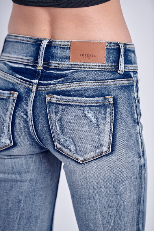 AT3000M Mid Rise Stretch Ankle Cigarette Jeans - Sleekdenim.com