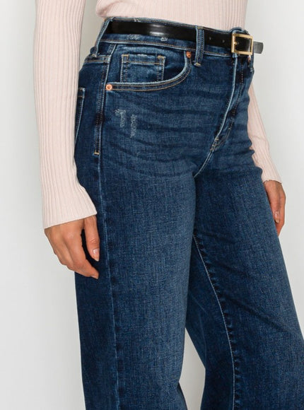 Artemis Vintage AT2012PZD - HIGH RISE CROPPED PALAZZO JEANS - Sleekdenim.com