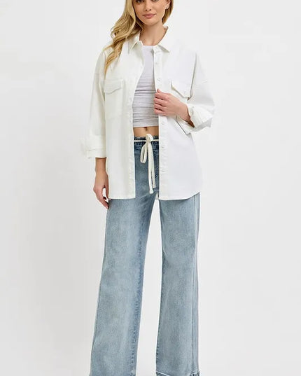 RISEN Full Size Straight Leg Jeans with Pockets Plus Size - Sleekdenim.com