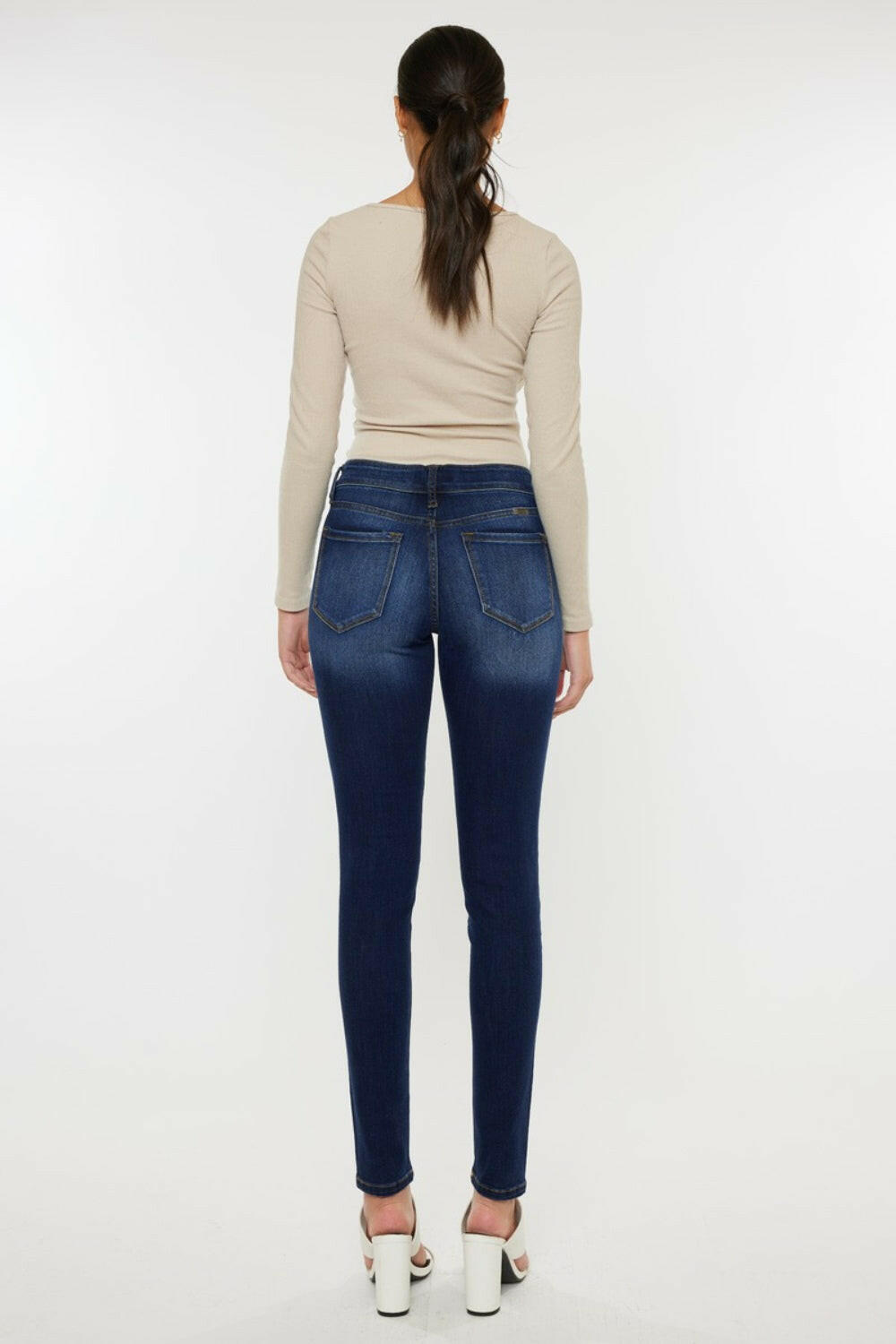 Kancan Mid Rise Gradient Skinny Jeans | Sleekdenim.com