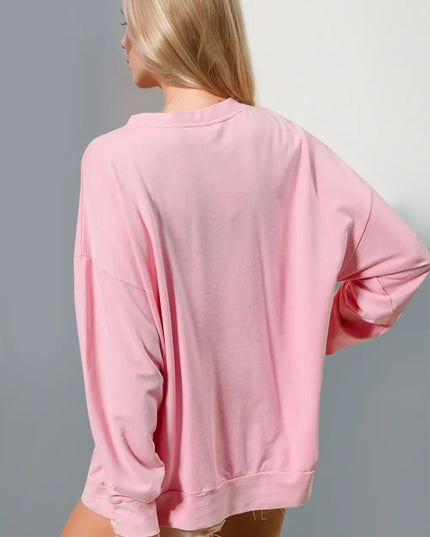 Double Take Sequin Nutcracker Round Neck Long Sleeve Sweatshirt - Sleekdenim.com