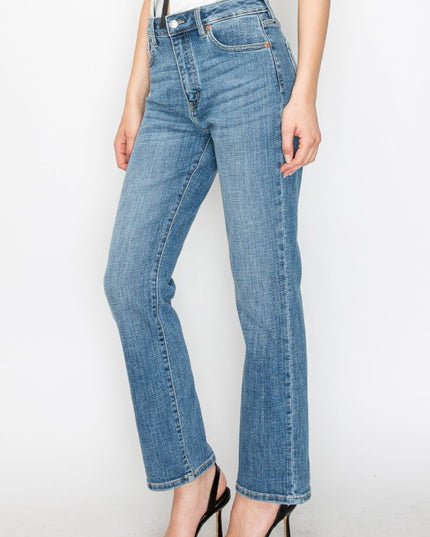 AT2010STMT - Tummy Control High Rise Slim Straight - Sleekdenim.com