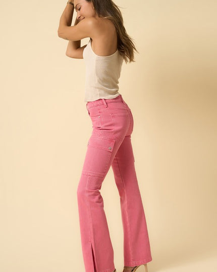 COLOR CARGO SLIM BOOT - Sleekdenim.com