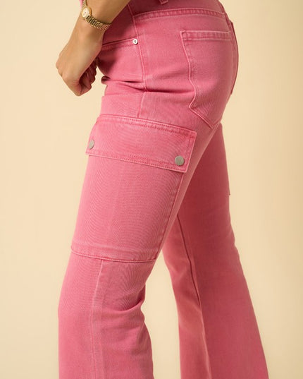 COLOR CARGO SLIM BOOT - Sleekdenim.com