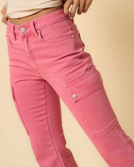 COLOR CARGO SLIM BOOT - Sleekdenim.com