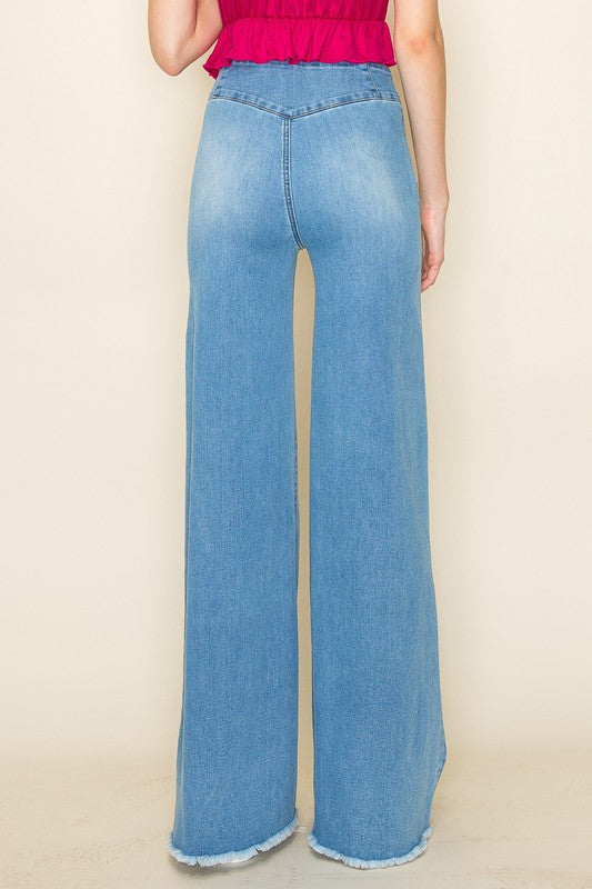Wide leg, denim pants, jeans, western - Sleekdenim.com