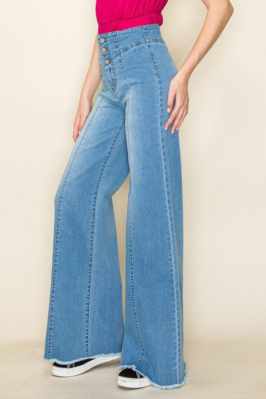 Wide leg, denim pants, jeans, western - Sleekdenim.com