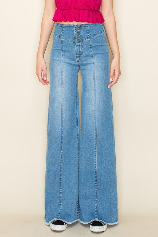 Wide leg, denim pants, jeans, western - Sleekdenim.com