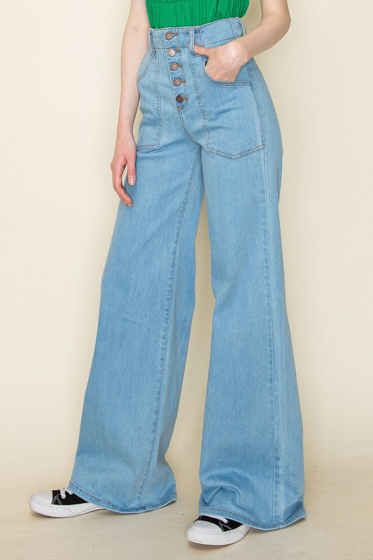 Wide leg, denim pants, jeans, western - Sleekdenim.com