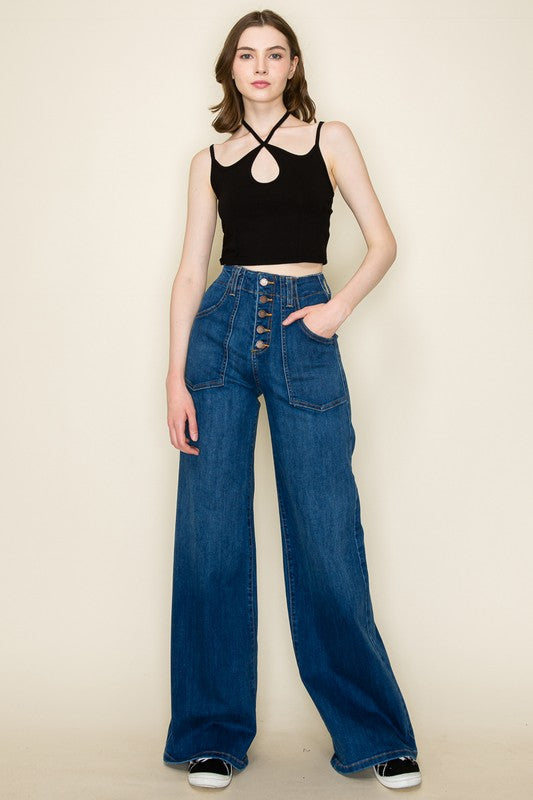 Wide leg, denim pants, jeans, western - Sleekdenim.com