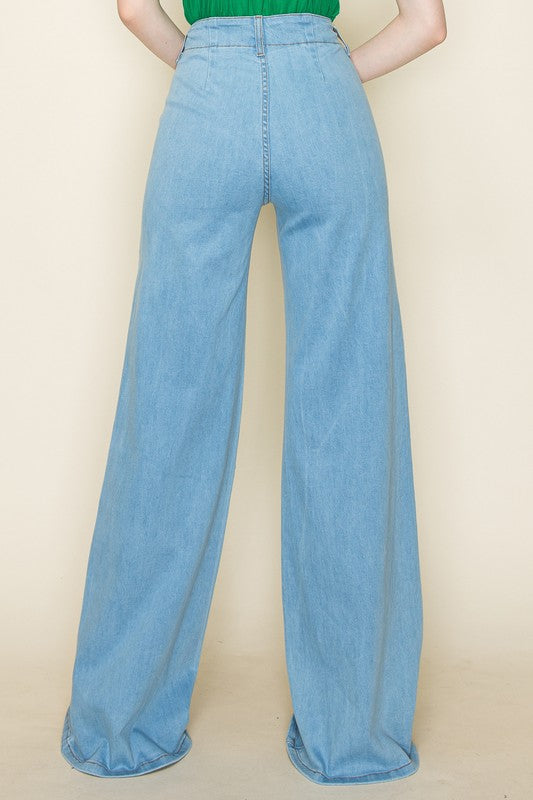 Wide leg, denim pants, jeans, western - Sleekdenim.com