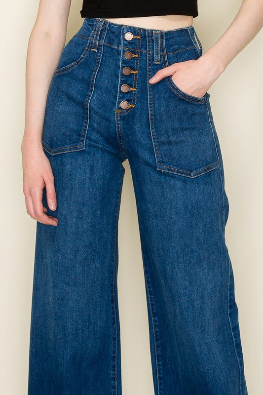 Wide leg, denim pants, jeans, western - Sleekdenim.com